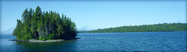 Lake with island